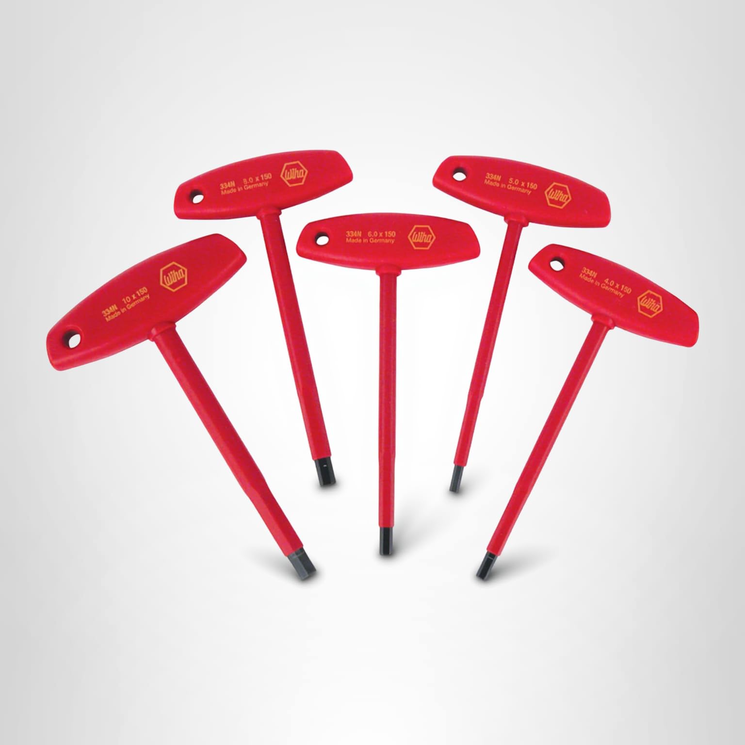 Wiha Tools 33478 Insulated T-Handle Hex Metric Set with 4.0, 5.0
